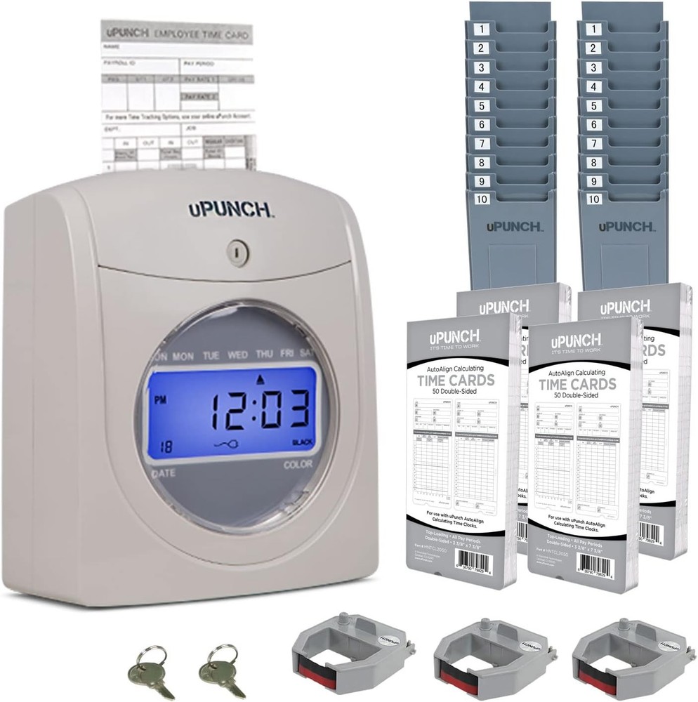 uPunch HN4500 Advanced Calculating Time Clock Bundle