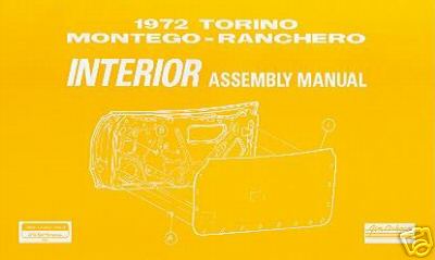 1972   FORD  TORINO  INTERIOR ASSEMBLY MANUAL