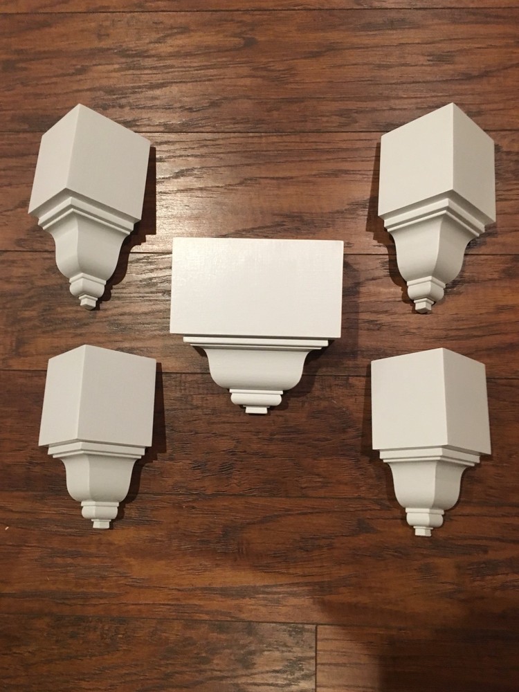 Crown Molding Corners 5 Blocks (4) Insides (1) Middle Transition For 4" Crown!