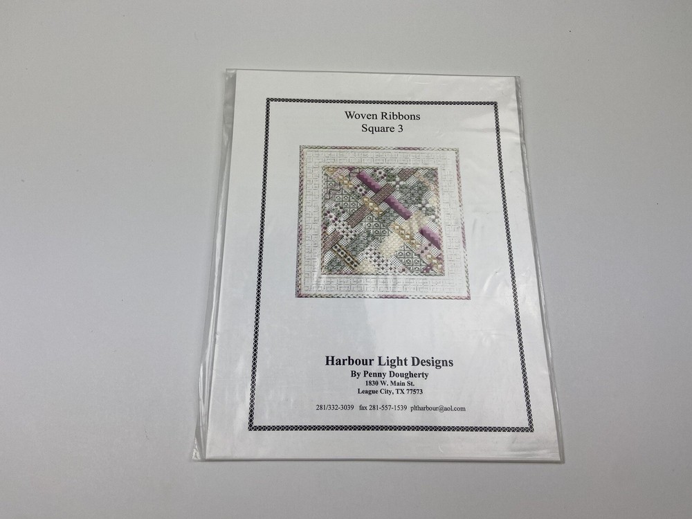 Harbour Light Designs Woven Ribbons Square 3 Cross Stitch Needlepoint Pattern
