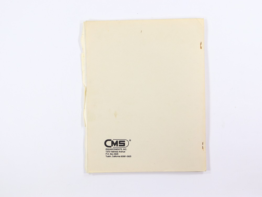 CMS External Apple SCSI Hard Drive Disk Manual - Macintosh Plus, SE & II