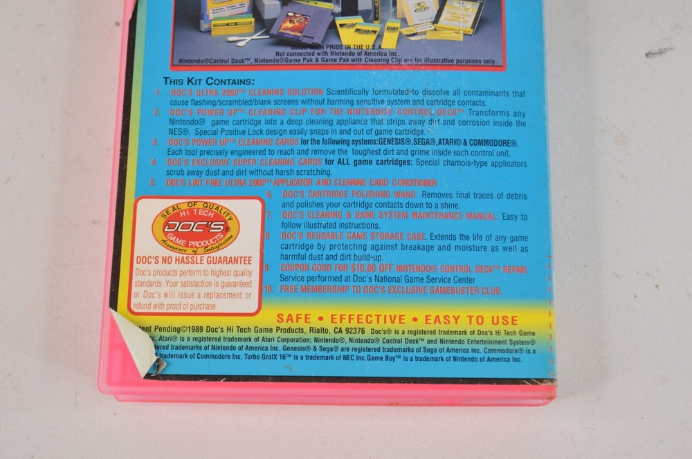 Doc's Fix-A-System Video Game Cleaning Kit for Nintendo Sega Atari Commodore