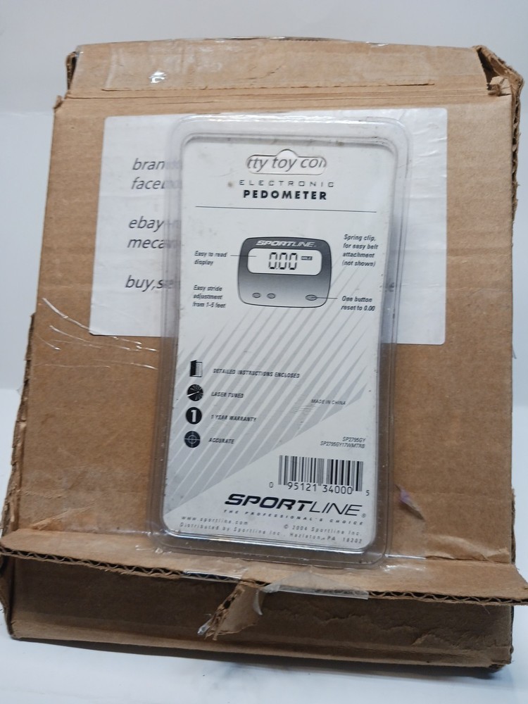 SPORTLINE Electronic Pedometer Walking Jogging Step Count & Distance Tracker NEW