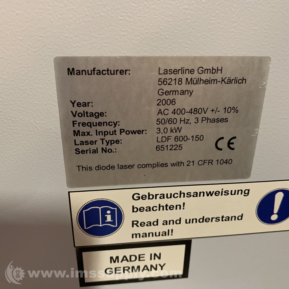 Laserline LDF 600-150 Diode Laser 5213
