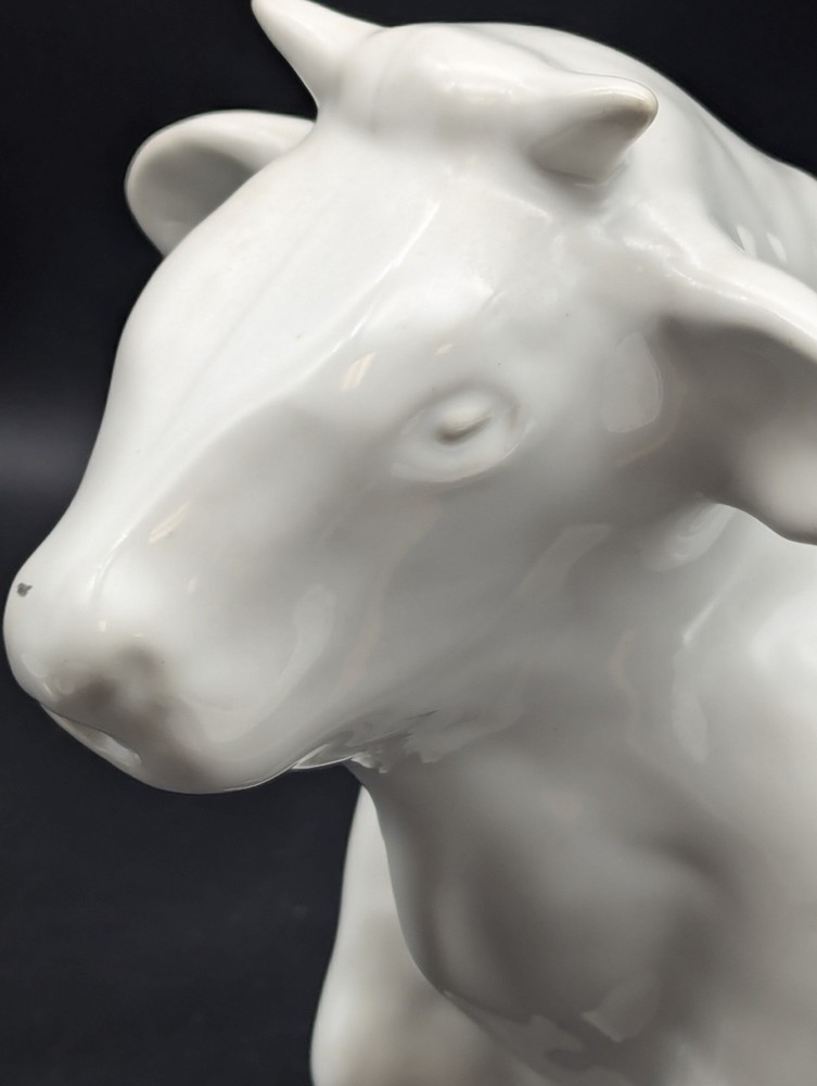White Ceramic Bull Pitcher Pottery Barn