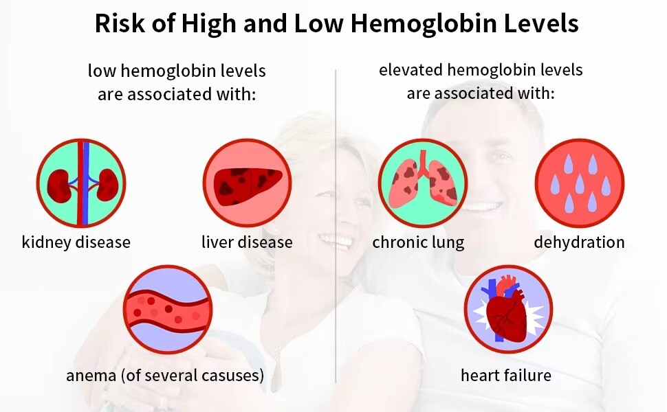 Home Hemoglobin Test Meter with 50 Test Strips Kit Easy Use Hemoglobin Test..ff