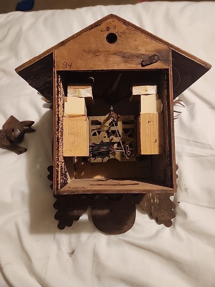 Huge Hunter Cuckoo Clock Carved Black Forest Cuckoo.