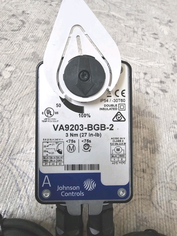 JOHNSON CONTROLS VA9203-BGB-2 Electric Spring Return Valve Actuator