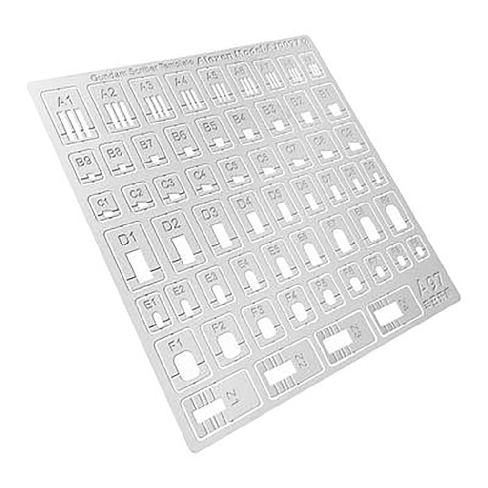 58in1 Flat Folding Engraved Scribing for Model Scriber Template Ruler