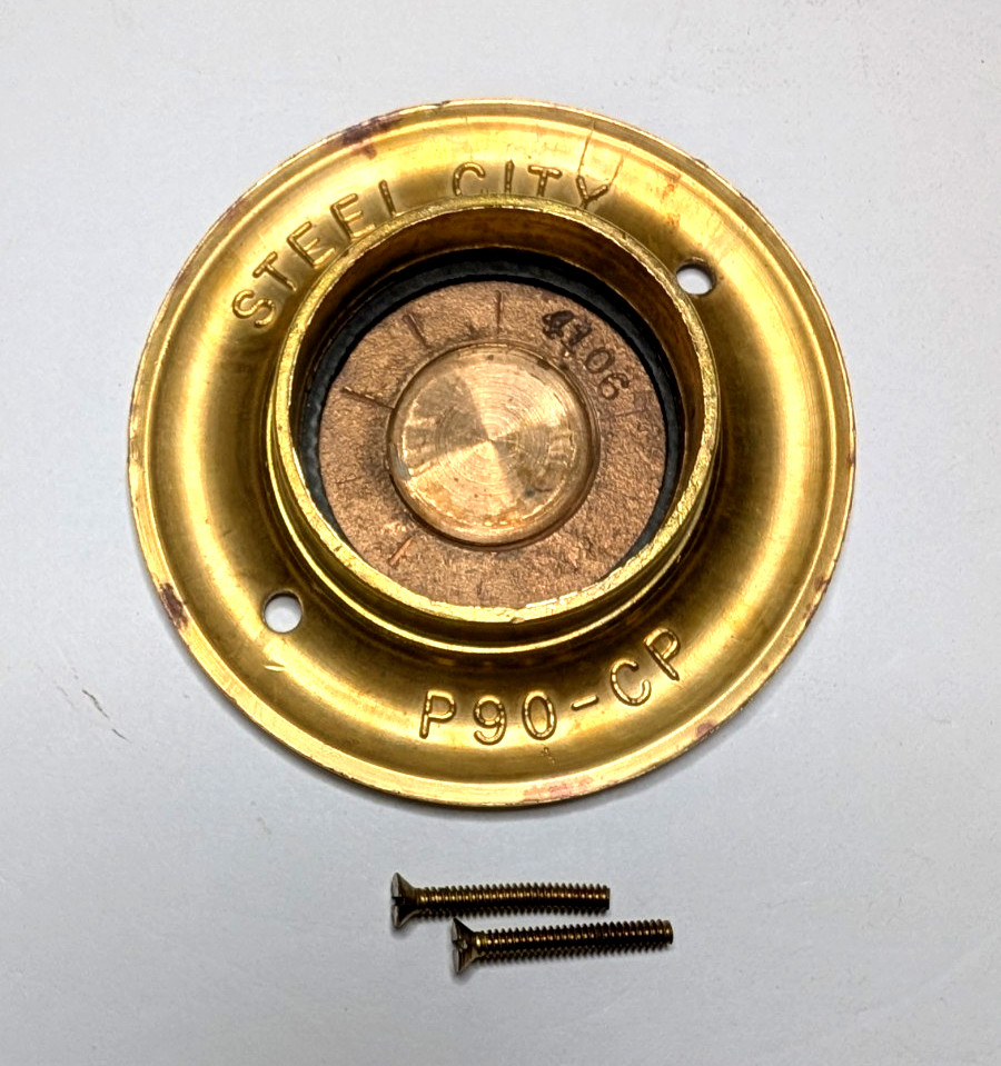 Vintage Brass Electrical Floor Box Cover Plate