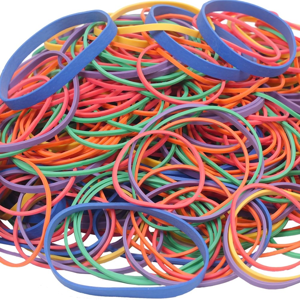 Assorted Rubber Bands Bulk 0.5 lb Multicolor Elastic Stretchable set