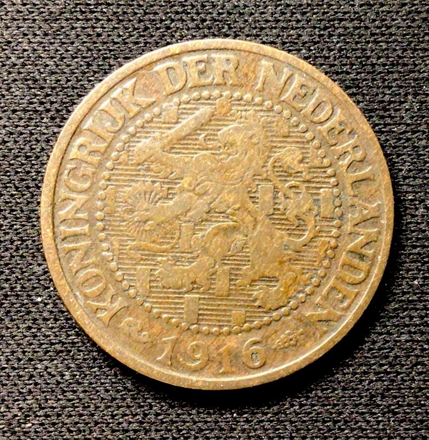 1916 Netherlands 2 1/2 Cent! ENN Coins