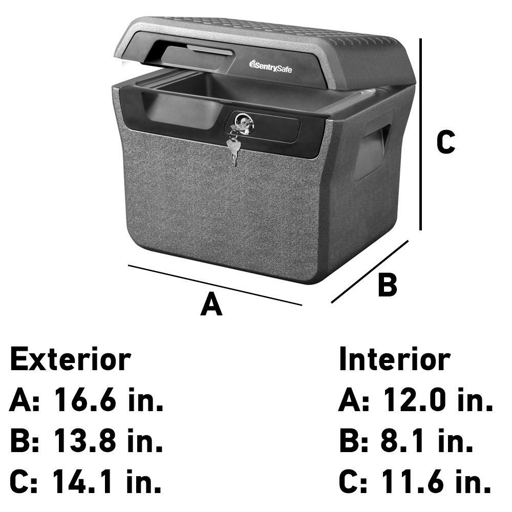 SentrySafe Key Lock Box 0.66 cu. ft. Fireproof/Waterproof Polyethylene 2-Handles