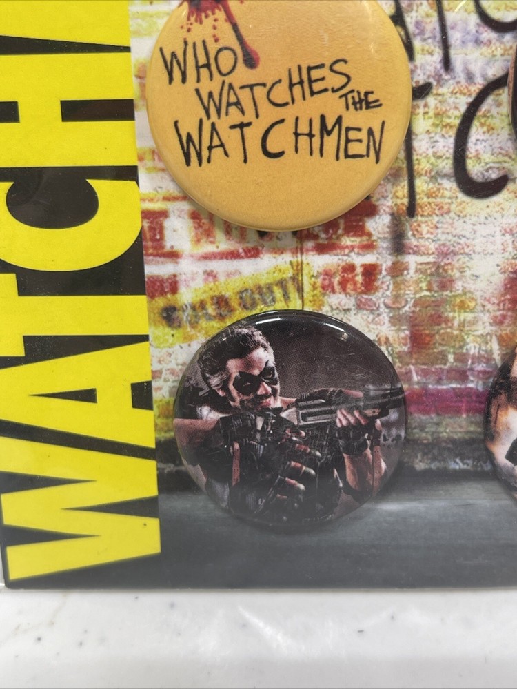 Vintage The Watchmen DC Comics 4 Pin / Button Set 2009