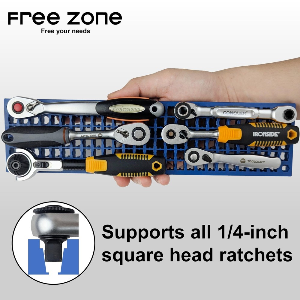 FREE ZONE 68-Piece Large Pegboard Tools Organizer Set, (Black) Tool Box and S...