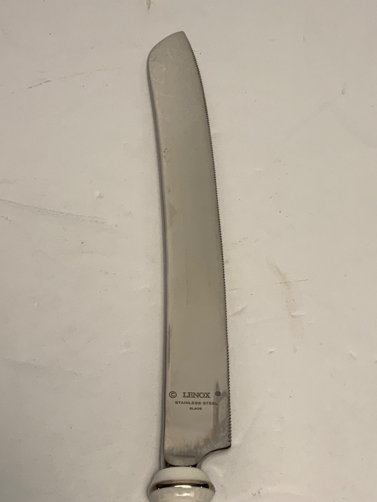 Lenox Opal Innocence Wedding Cake Knife & Server 13.5 in.
