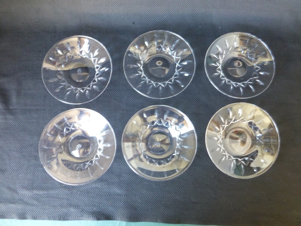 Six Edinburgh Scotland Crystal ED 130 Ice Plates