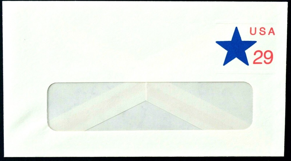 1991 US Sc. #U619 stamped window envelope mint, excellent condition