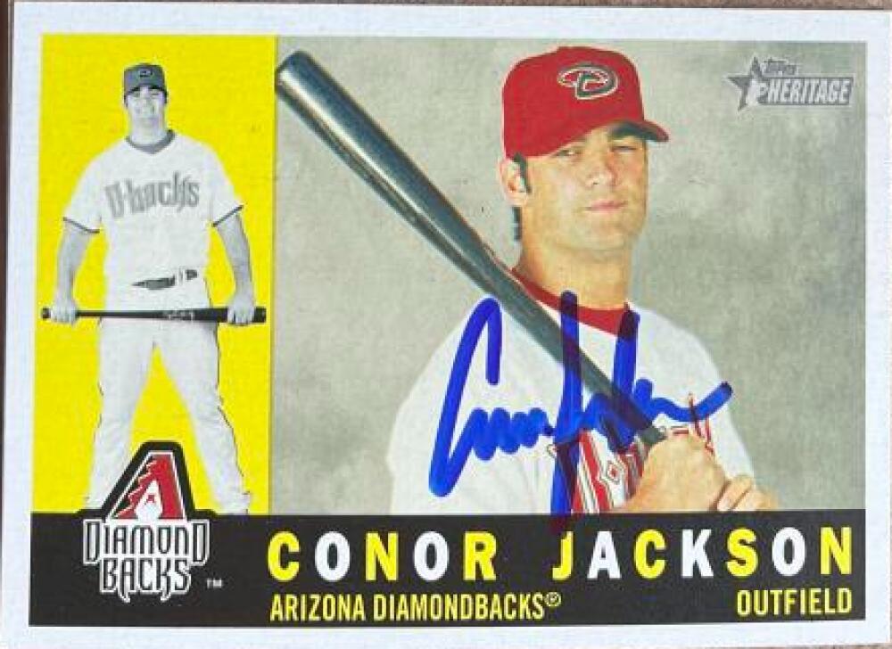 Conor Jackson Autographed 2009 Topps Heritage #58