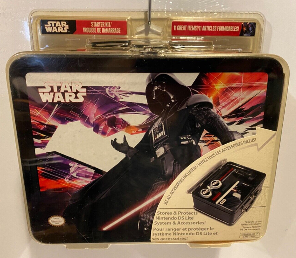 STAR WARS Nintendo DS Lite Darth Vader Starter Kit Accessory & Carry Lunch Box