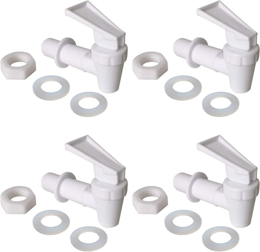 4 Pack Replacement Cooler Faucet Water Dispenser Tap Plastic Spigot for Beverage