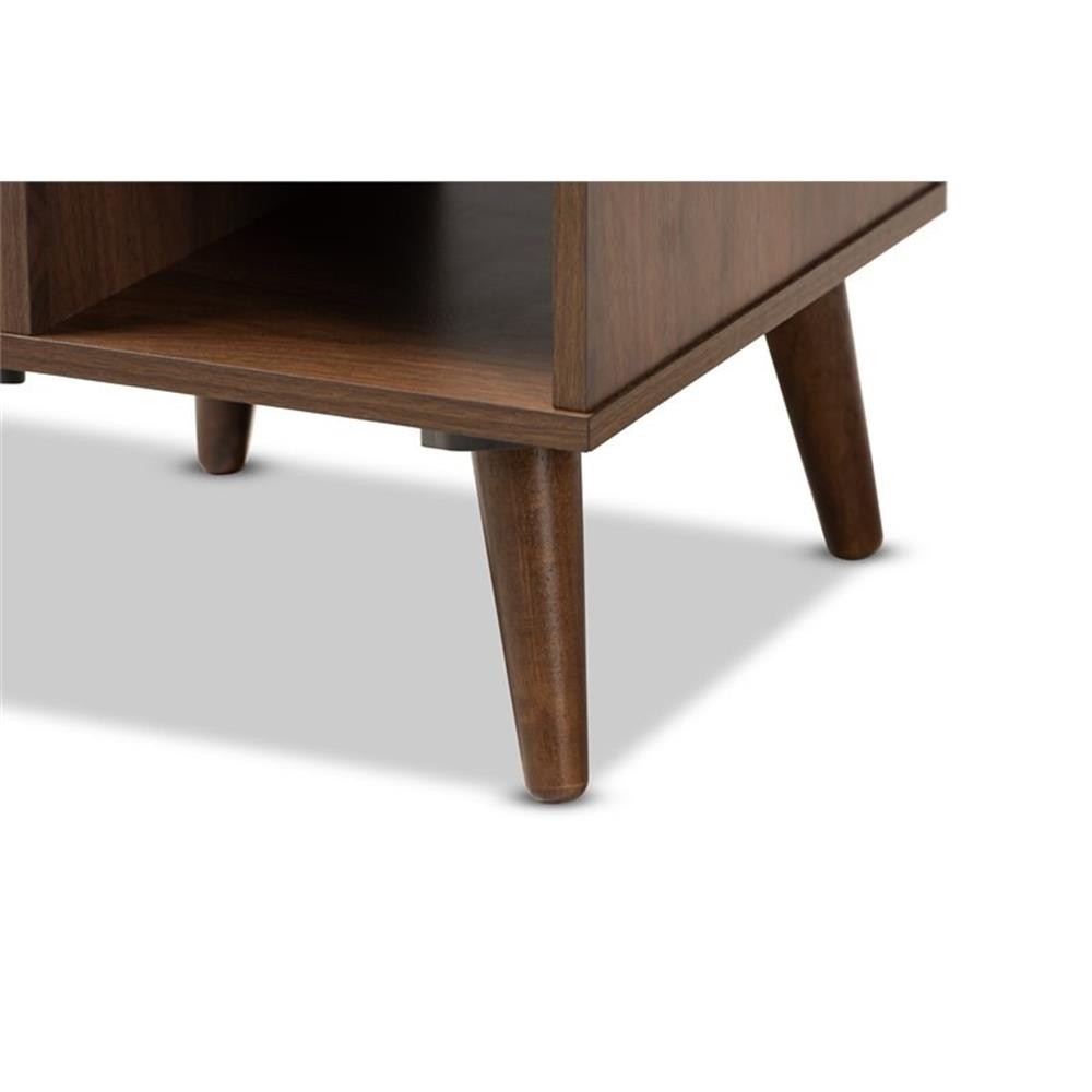 Bowery Hill Brown Finished Wood End Table