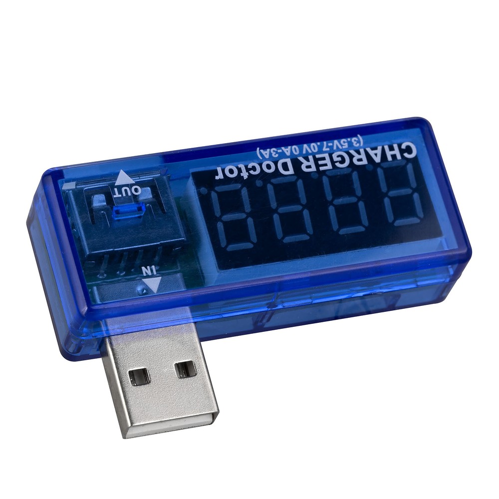 USB DC Tester 3V-7.5V Voltage Current Battery Charger Meter Right Angled Reader