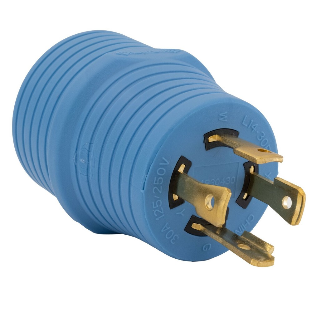 RV 30 Amp Generator Plug Adapter 4 Prong L14-30 to TT-30 125V