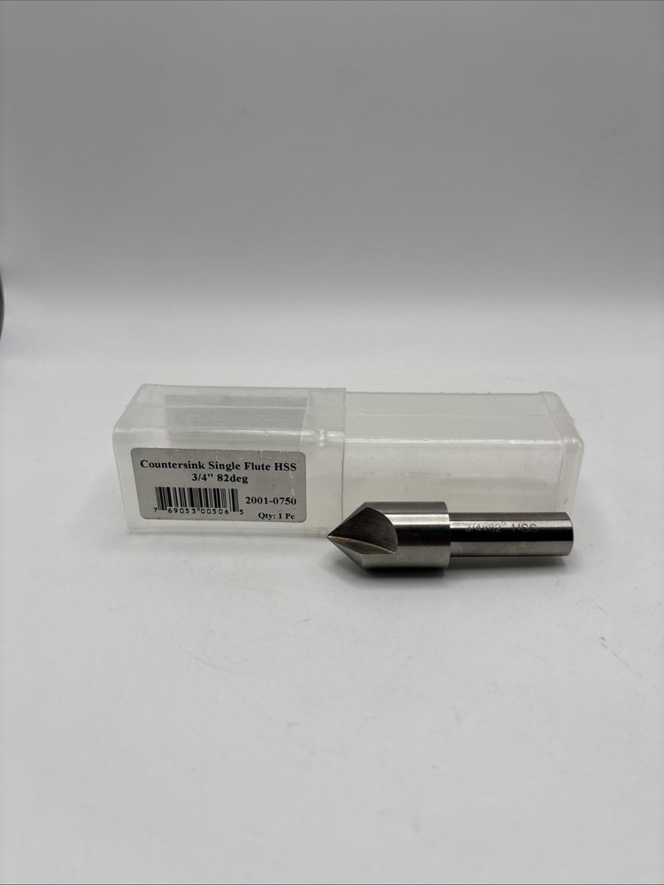 3/4” 82° HSS Single Flute Countersink Drill Bit Deburring Tool