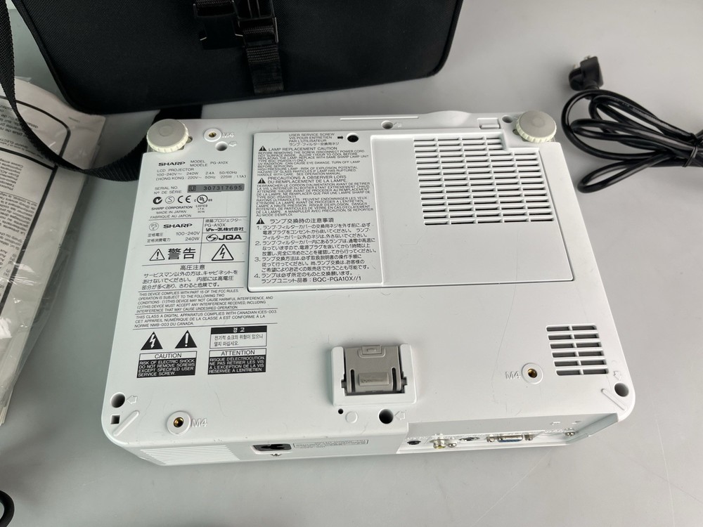 Sharp PG-A10X Portable XGA Projector With Suitcase, Remote, & Cables