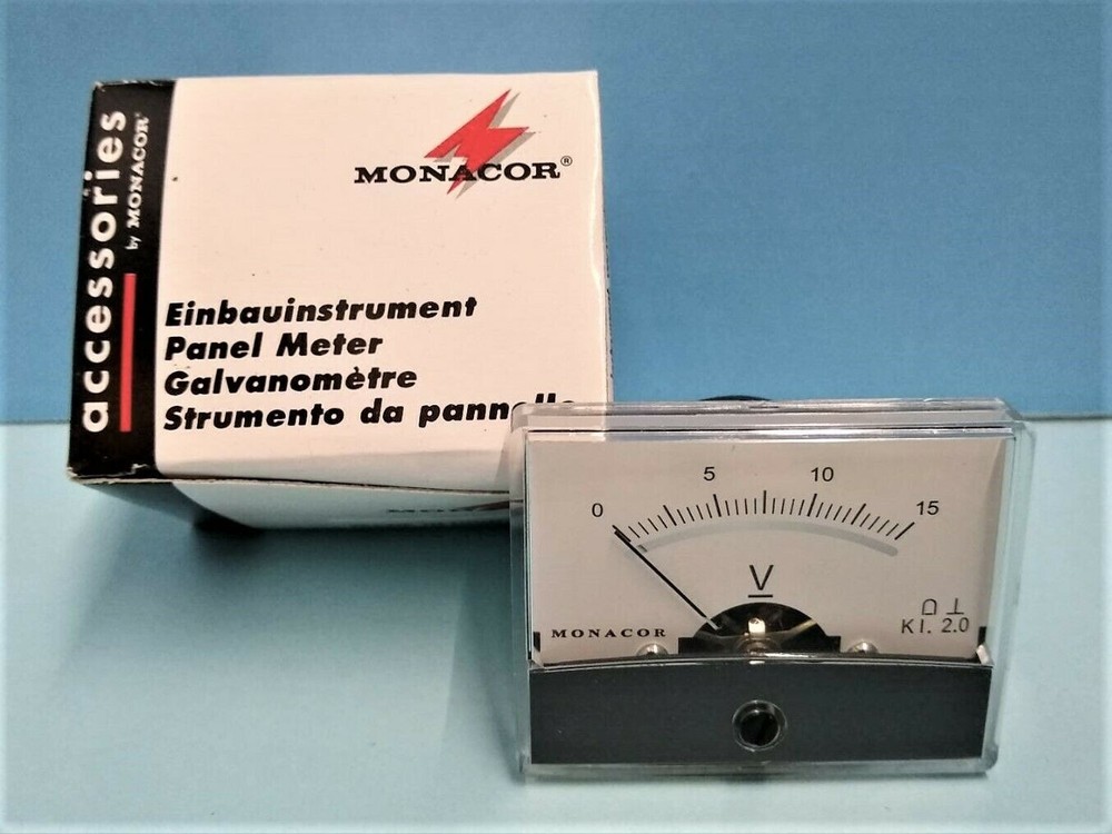 Monacor International PM-2/15V Moving Coil Panel Meter
