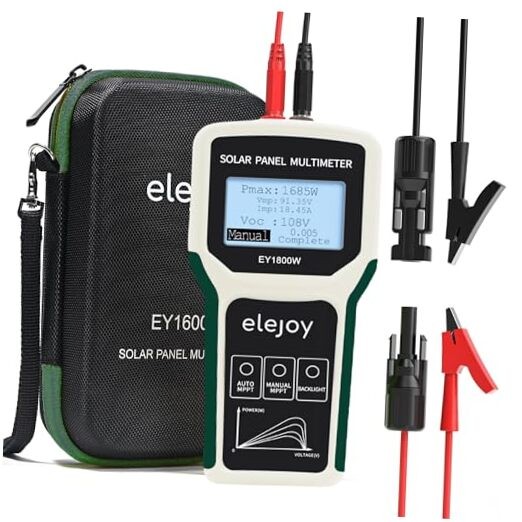 EY1800W Solar Panel Tester Multimeter, DC/AC Solar Panel Watt Meter,