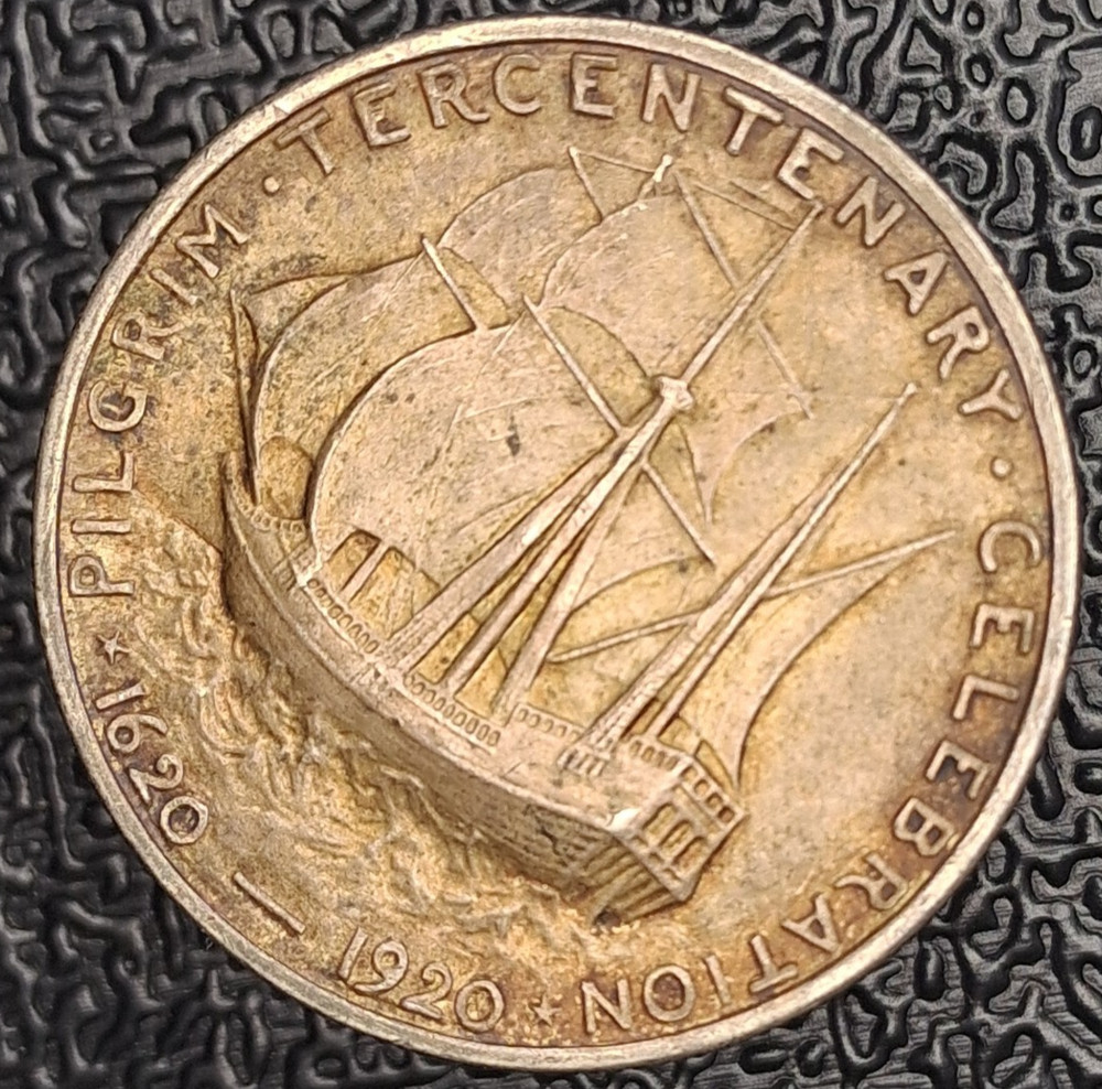 1920 Pilgrim 50C Commenorative Silver Half Dollar