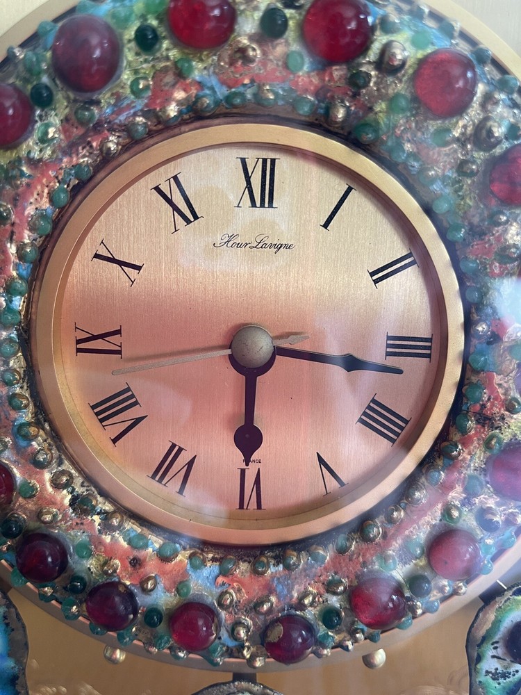 HOUR LAVIGNE - Enameled Mantle Clock - Needs Work
