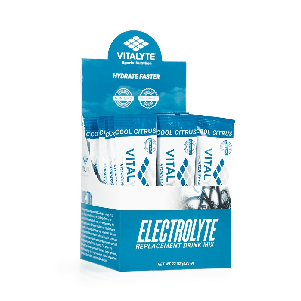 Vitalyte Electrolyte Stick Pack 25 Count Box - Cool Citrus SHIPS FAST!