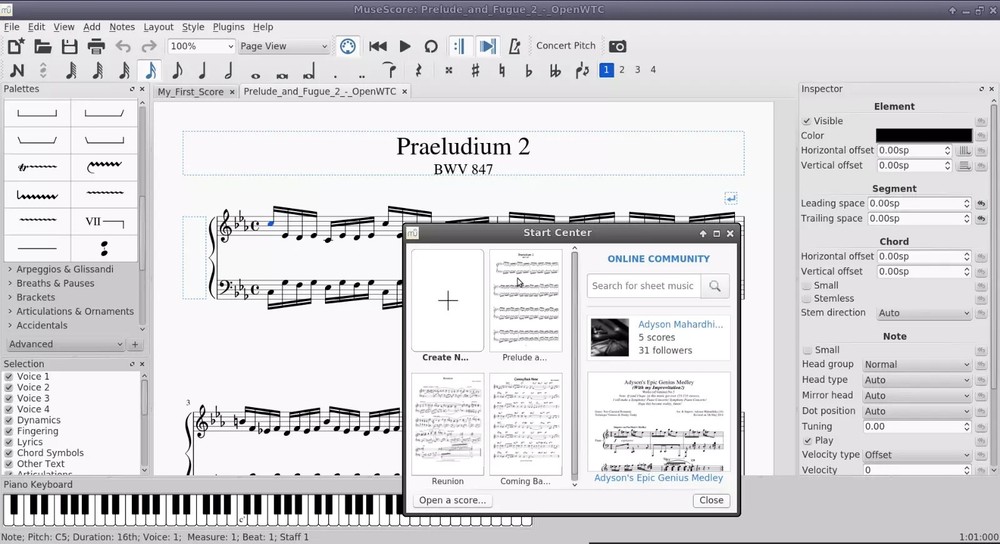 Music Score Writing Notation Composition Windows Mac PC Computer Software