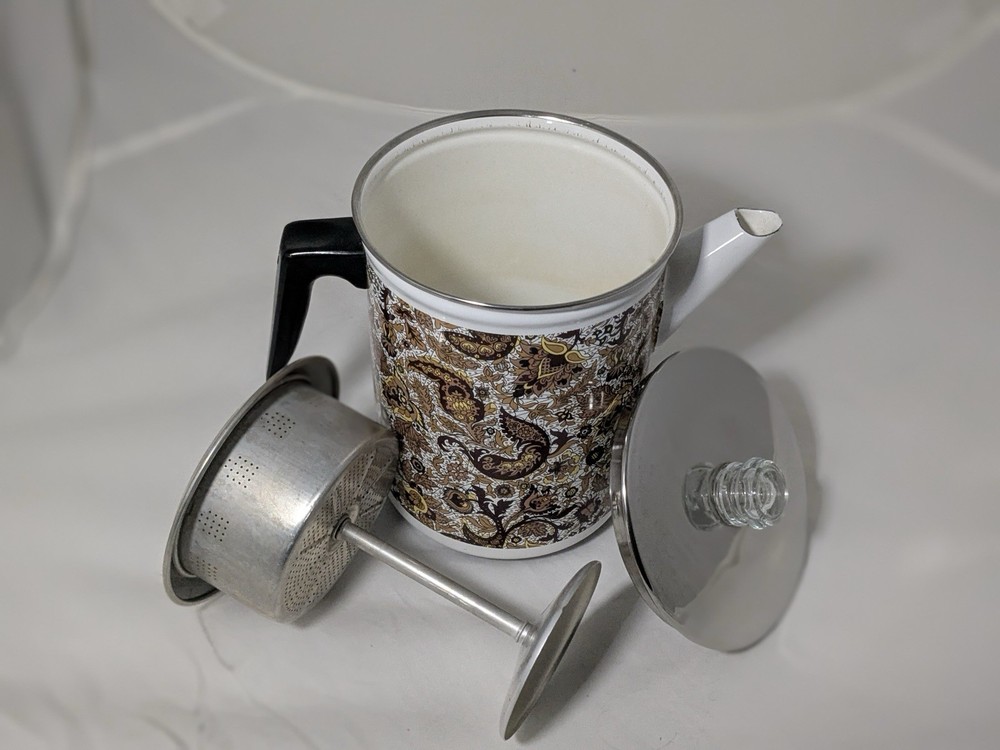 Francipans Provincial Brown Paisley Percolator