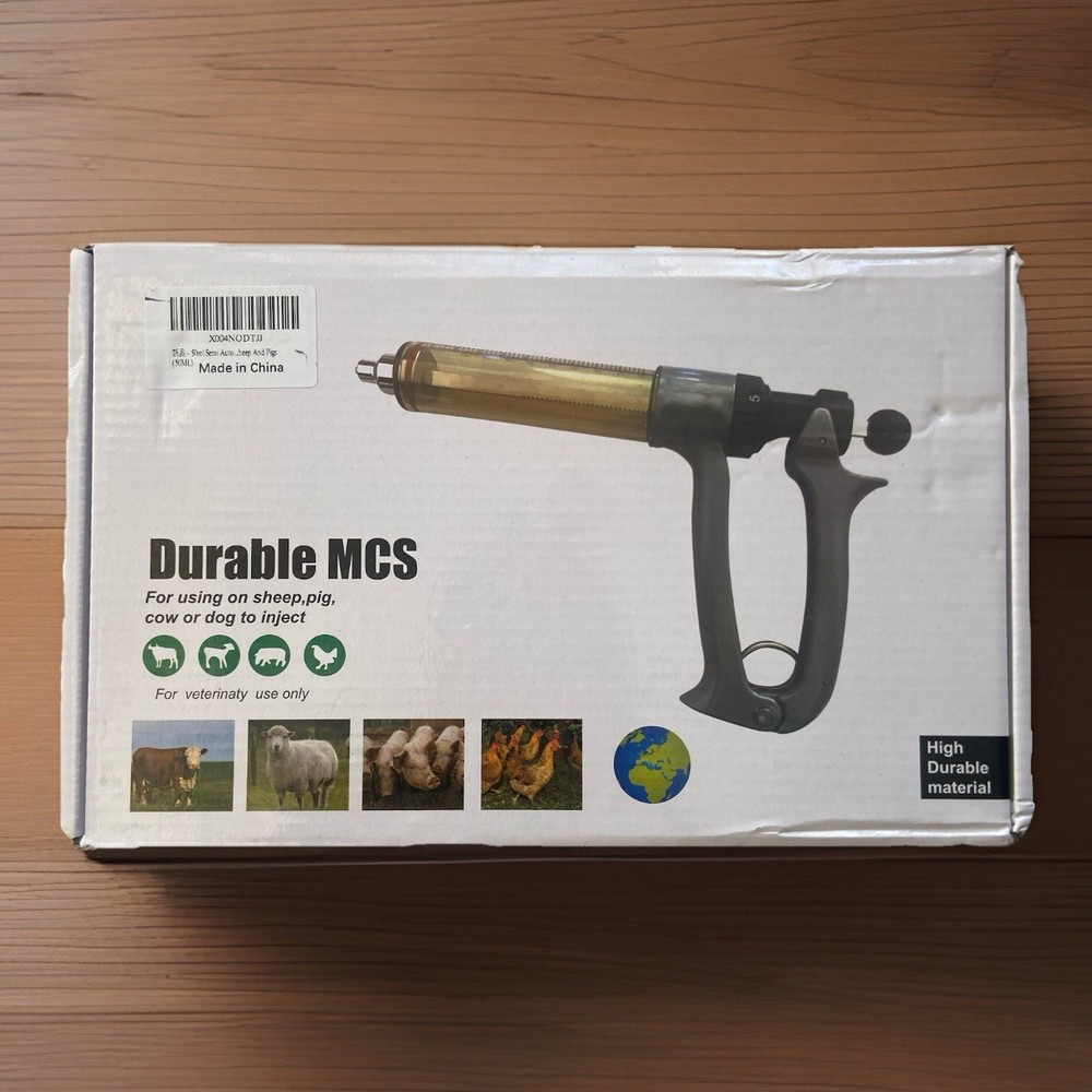 50ML Semi Automatic Livestock Syringe, Adjustable Continuous Repeating Syring