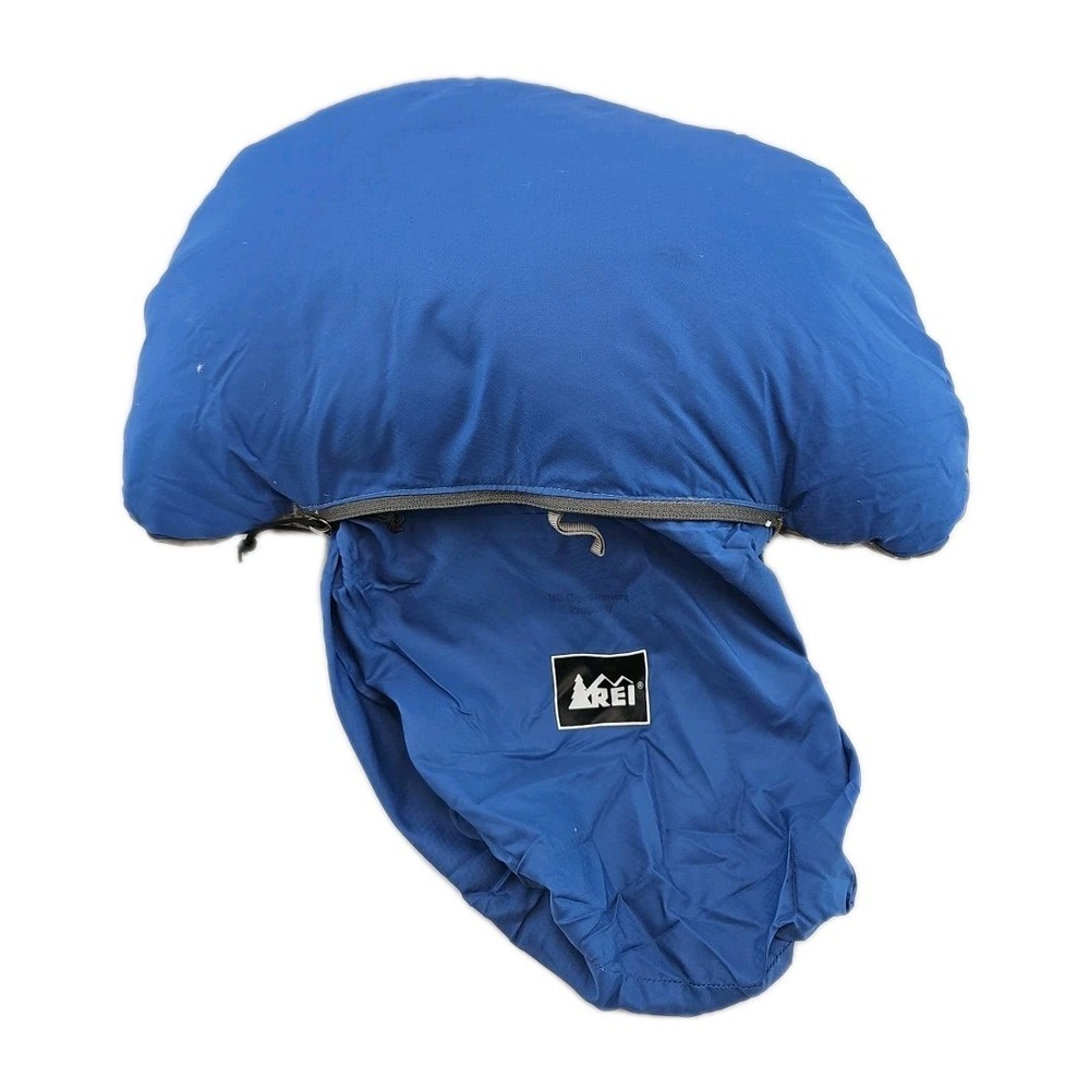 REI Down Camping Pillow Stuffable Blue