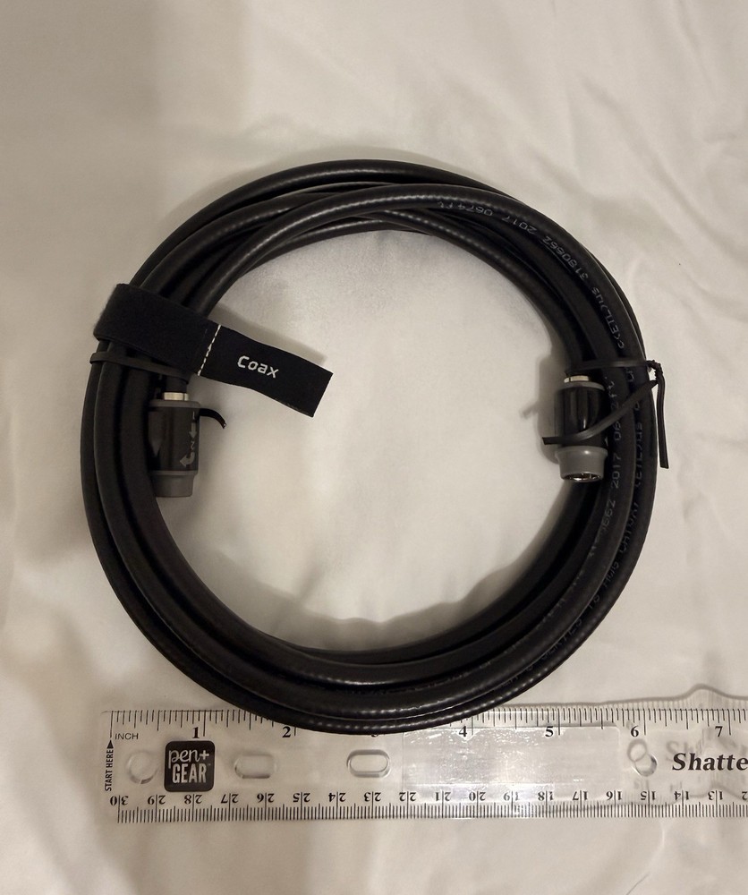New Coaxial Cable ,Copper Black , 10 ft
