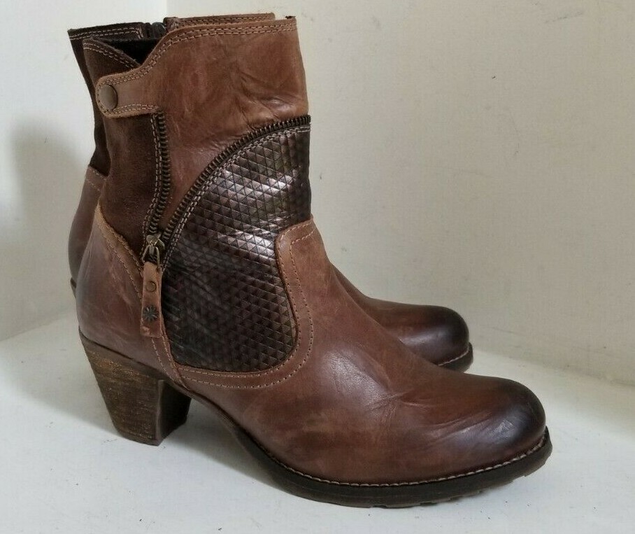 DROMEDARIS $200 "Fabiana" BROWN Leather Boots, EU Size: 40  - EUC! - FREE SHIP!