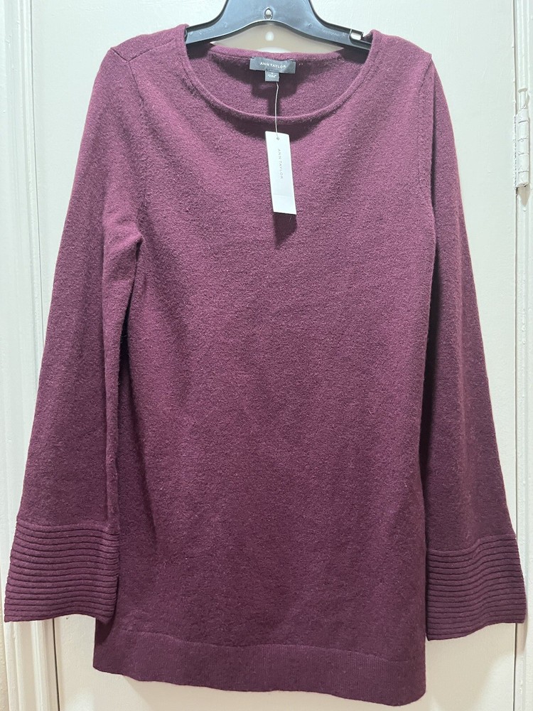 Ann Taylor Wool Alpaca Spandex Pullover Sweater Medium NWT