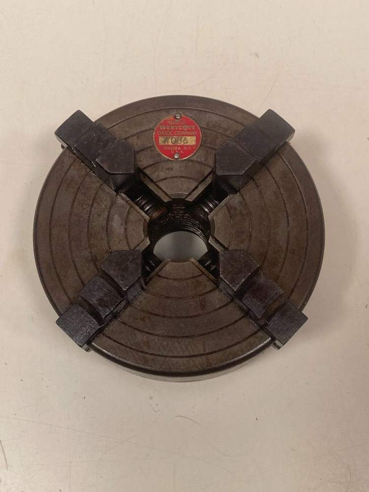 Vintage Westcott #4084 lathe chuck (4" dia)