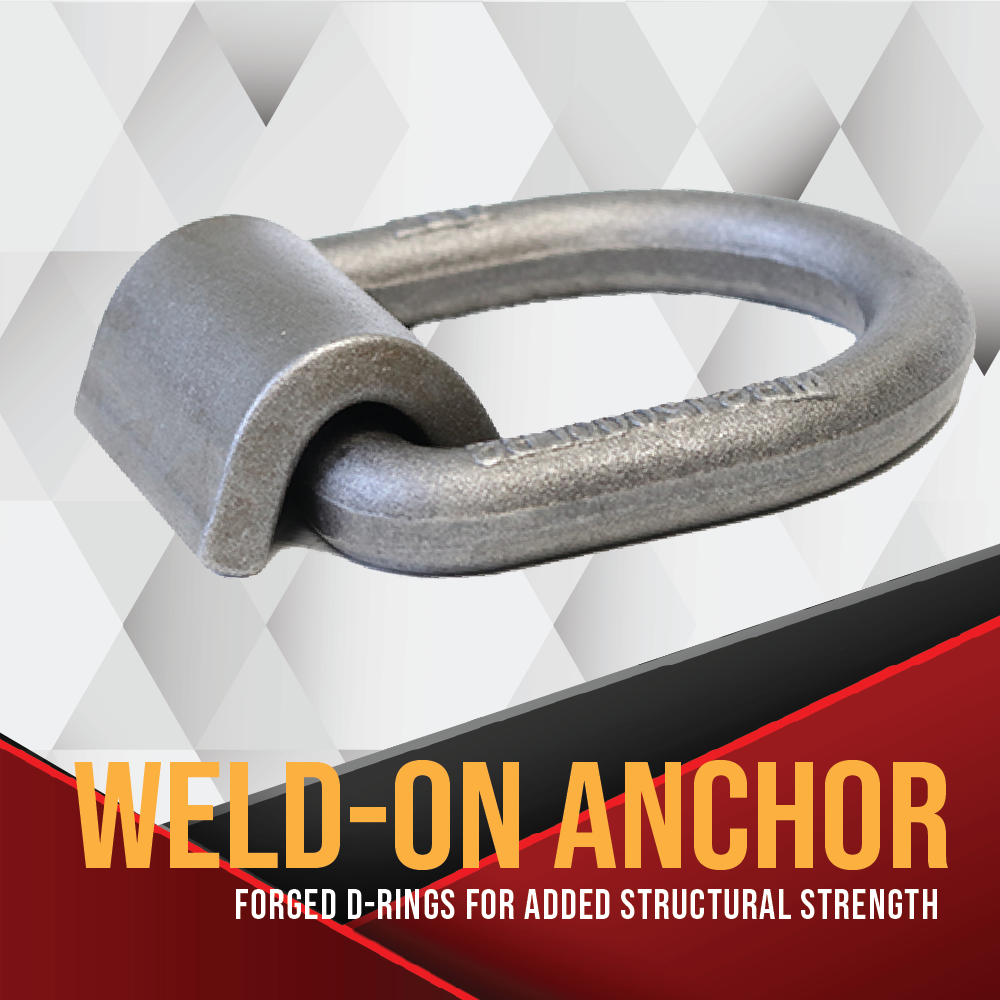 1/2" Heavy Duty Weld-On Forged D Ring 6 Pack 12000 LBS, by BoxerTool