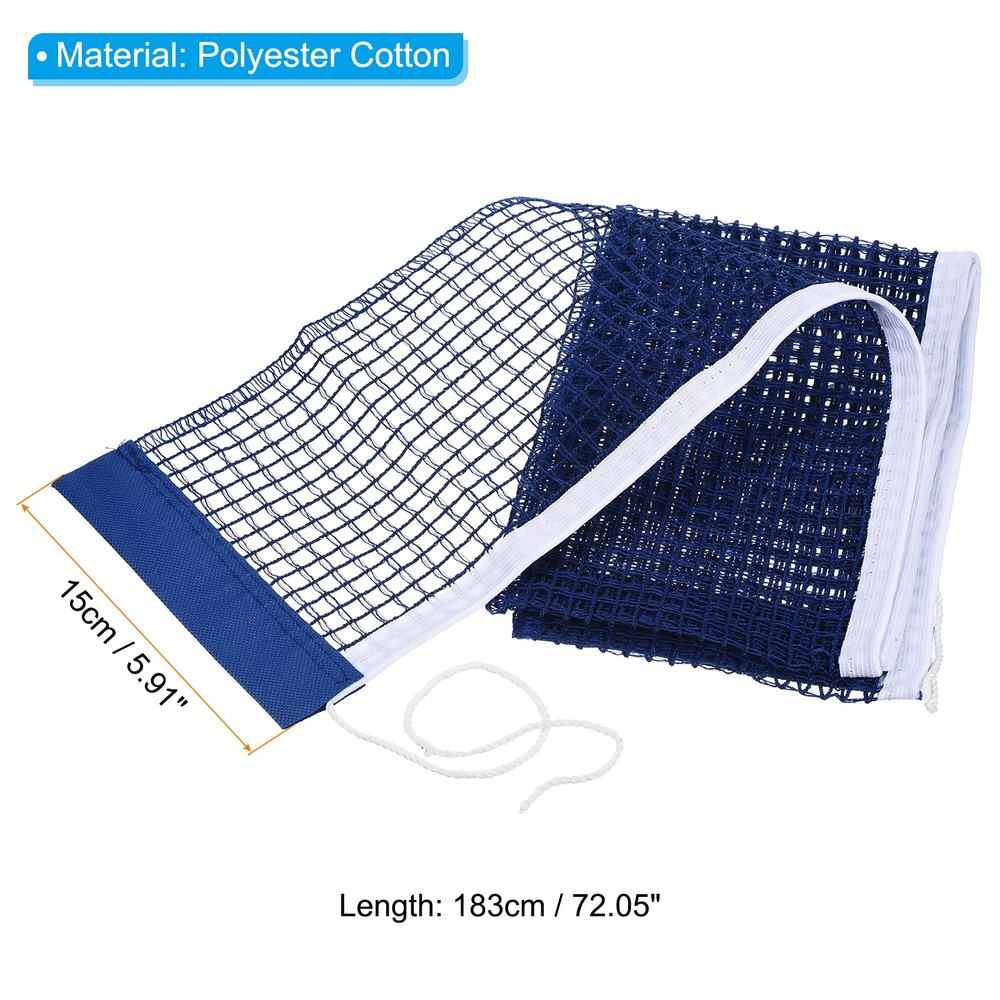 Table Tennis Net Replacement Ping Pong Net String Tension PE, Black Blue 2pcs
