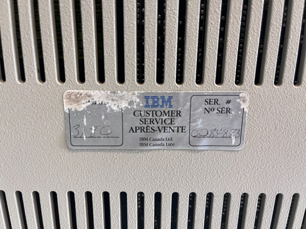 Vintage IBM 3180 Terminal – Powers On - Display Issues