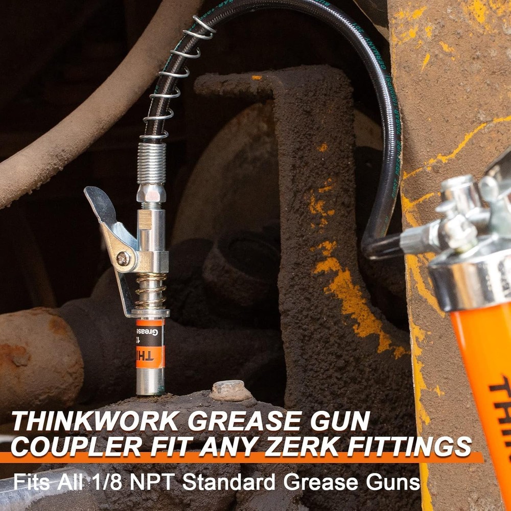 THINKWORK Grease Gun Coupler with 90� Adaptor