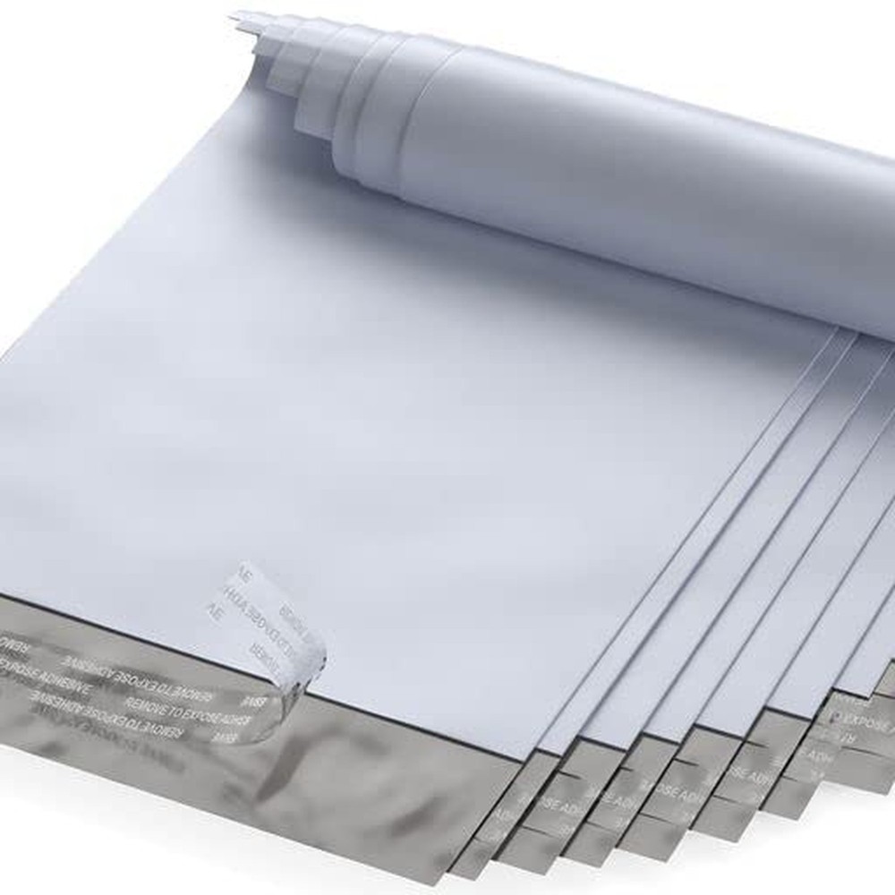 5" x 7" Poly Mailer Envelopes - 200 Count, Self Seal White Plastic Mailing Ba...