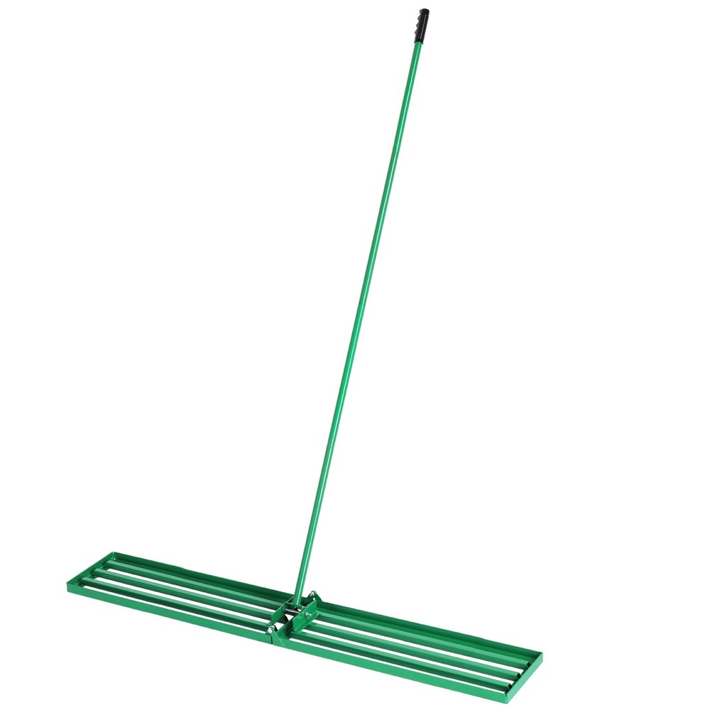 Lawn Leveling Rake, 36*9.8*75inch, Heavy-Duty Iron Construction, Multi-tasker