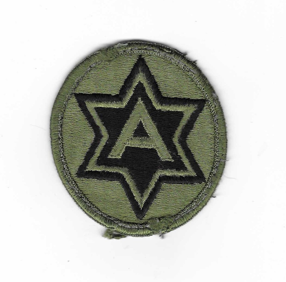 Vintage 6th Army OD Subdued  Shoulder Patch